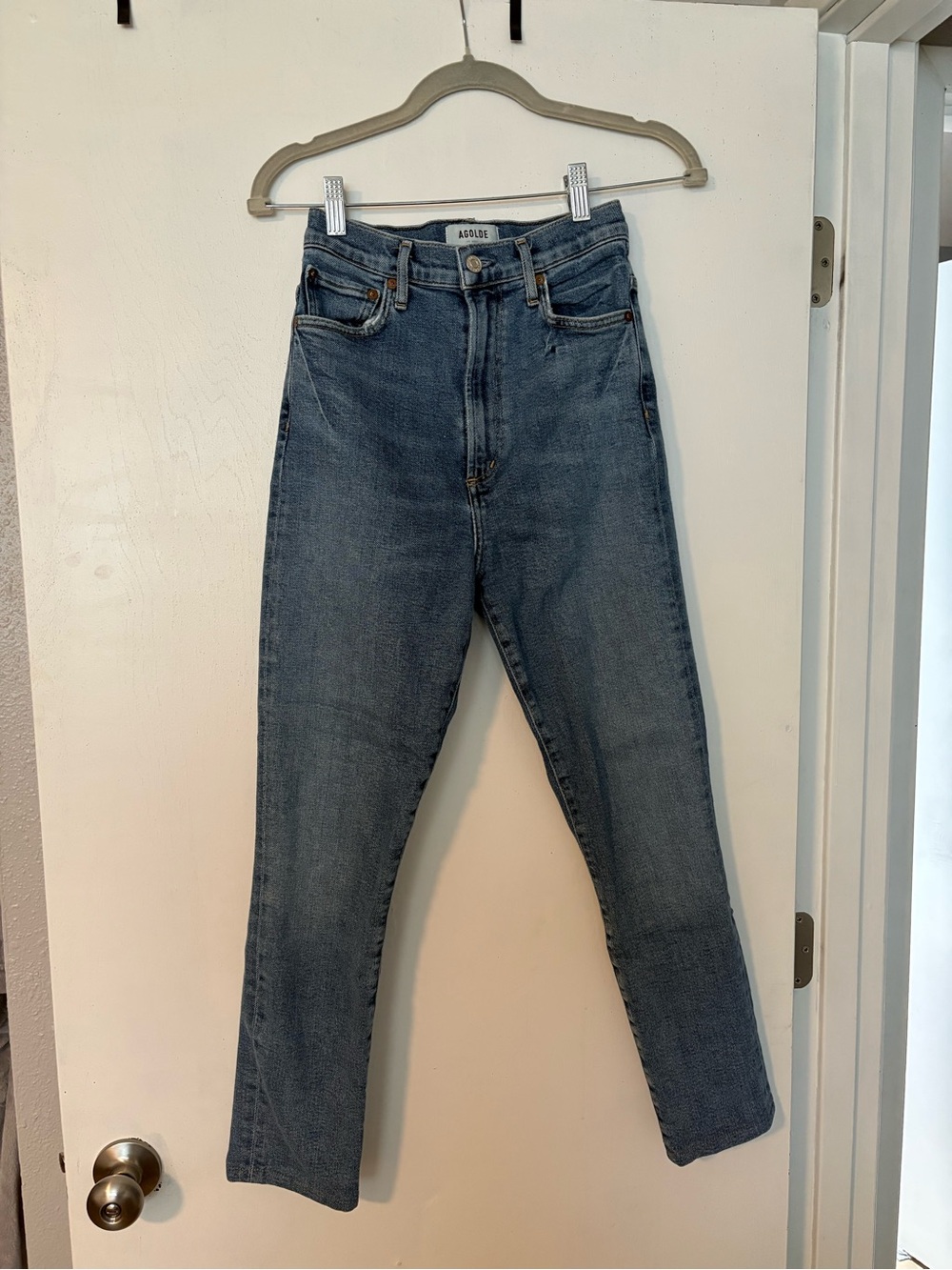 Agolde High Rise Women's Jeans — Medium Blue Wash